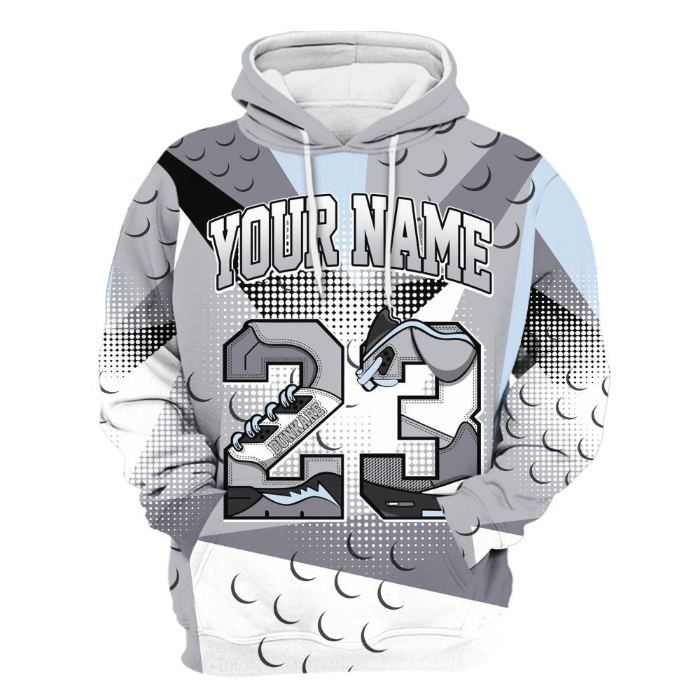 Hoodie To Match Low Cement Grey 11s - Poly Custom Name Number 23 5s All Over Print