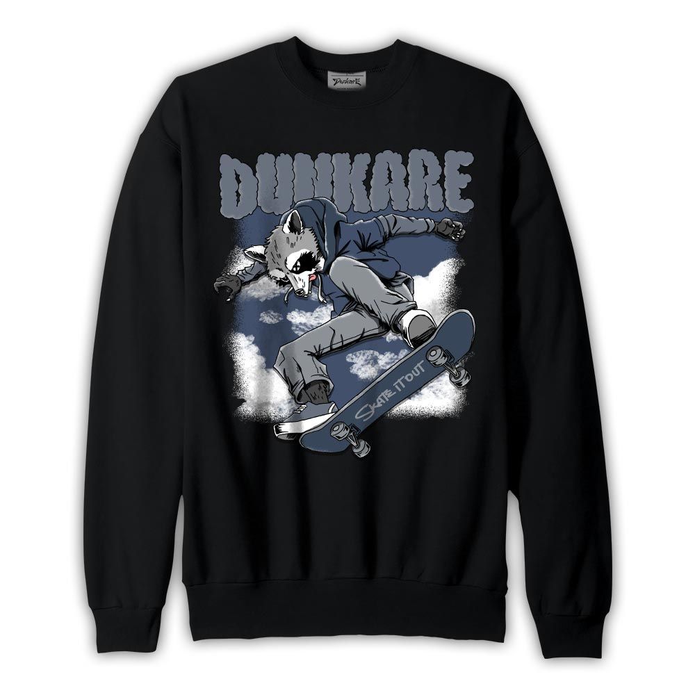 Sweatshirt To match Low Diffused Blue 11s Sweatshirt - Skateboard Raccoon Graphic