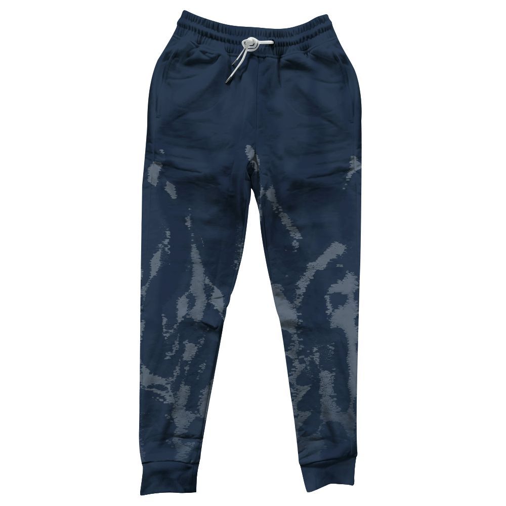 Sweatpant To Match White Midnight Navy 6s - Burn All Over Print
