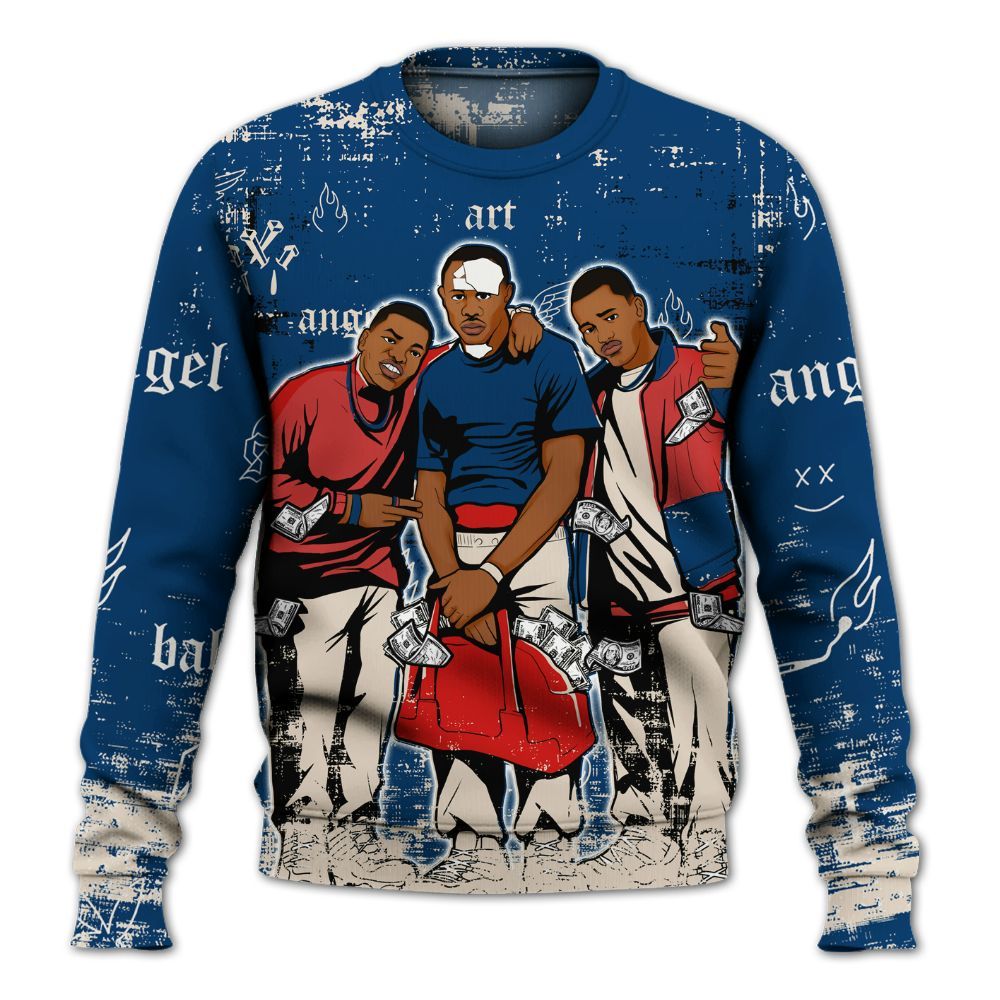 Sweatshirt To Match Retro Rare Air 11s - Paid In Full Money Street Graphic All Over Print