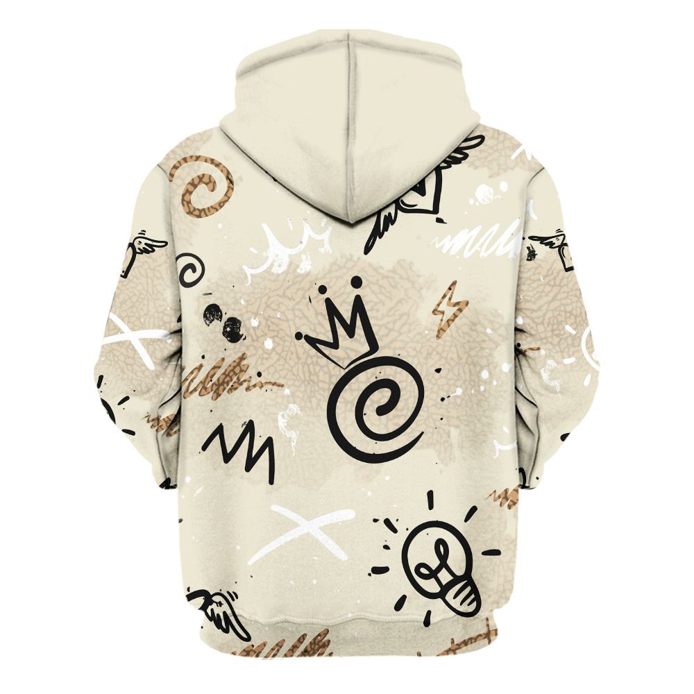 Hoodie To Match Orewood Brown 3s - Drip Been Di2ferent All Over Print