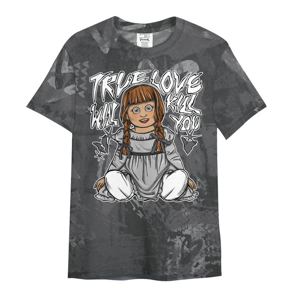 Shirt To Match White Thunder 4s - Genuine Loves Bear Heart Grunge All Over Print