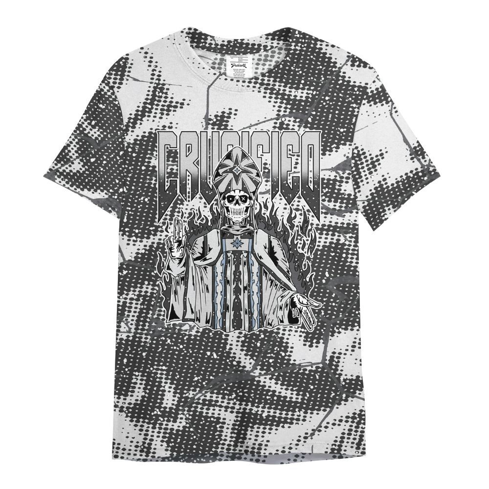 Shirt To Match Reverse Oreo 6s - Crucified Skeleton Crack All Over Print