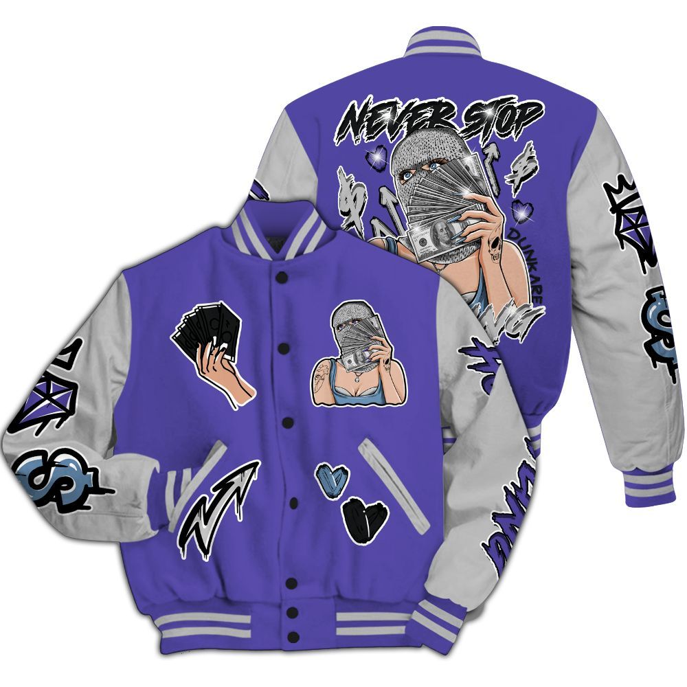 Varsity Jacket To Match Retro Concord 5s - Hustling Unique All Over Print