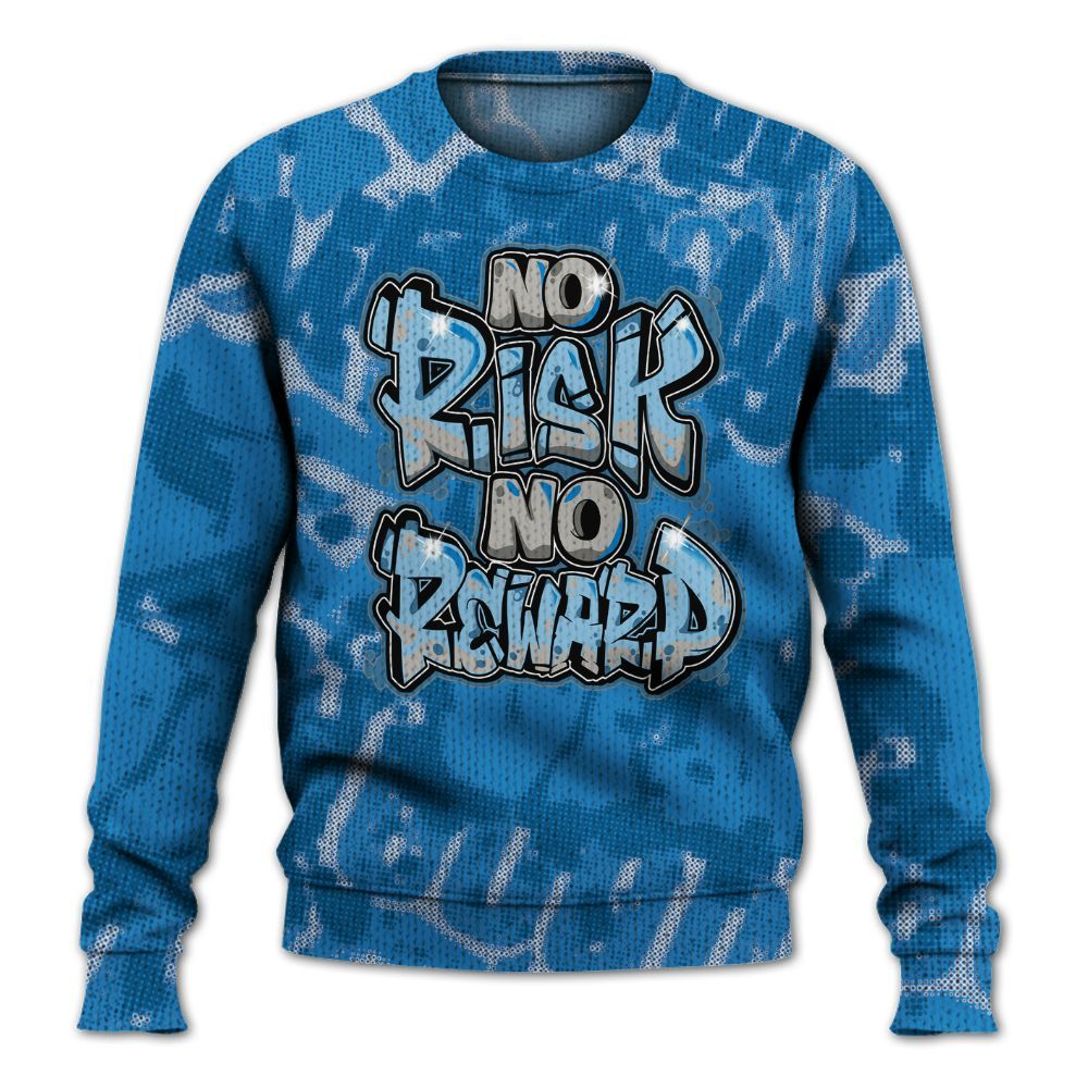 Knitted Sweater To Match Industrial Blue 4s - No Risks No Reward Street