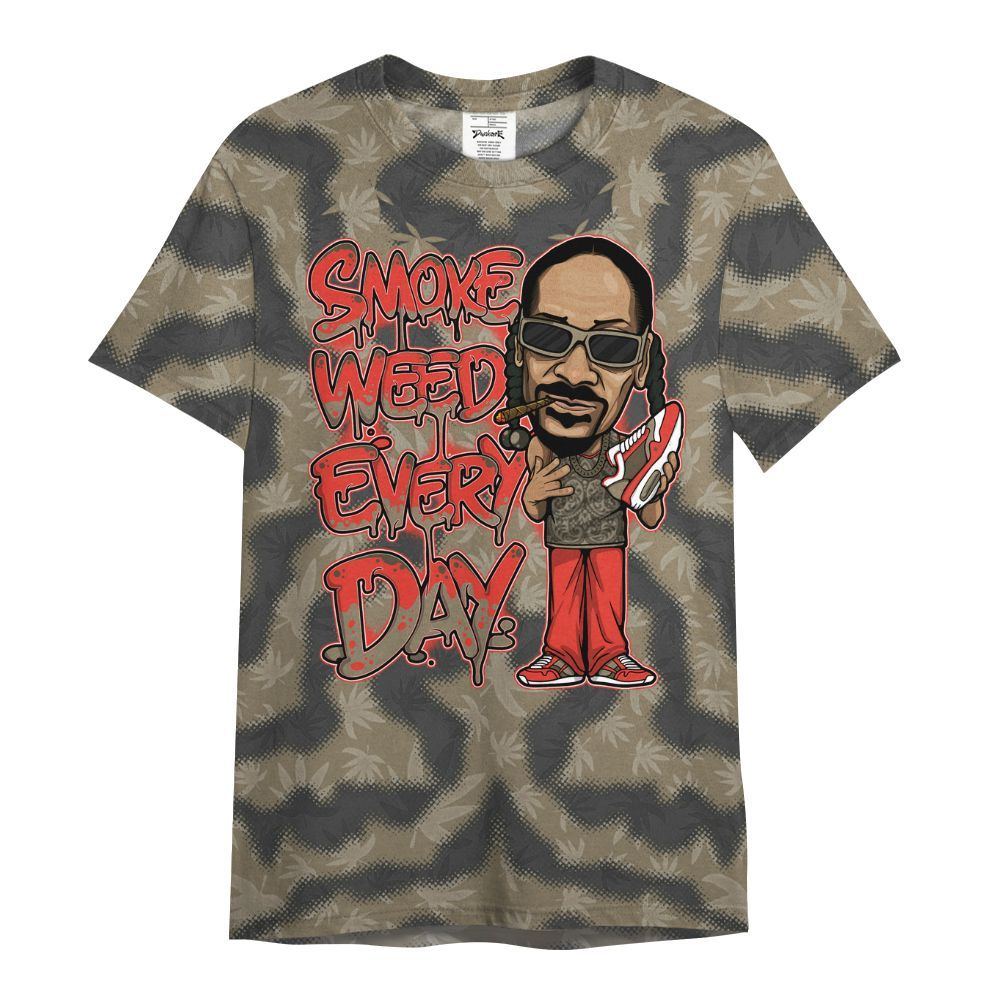 Shirt To Match Olive 9s - Smoking Every Day Graphic Weeding Art All Over Print