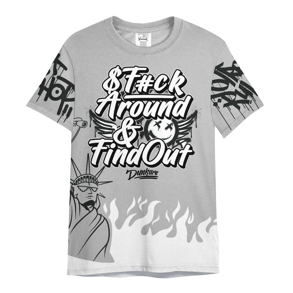 Shirt To Match Low 85 Metallic Black 1s - Graphic Fck Around Find Out All Over Print