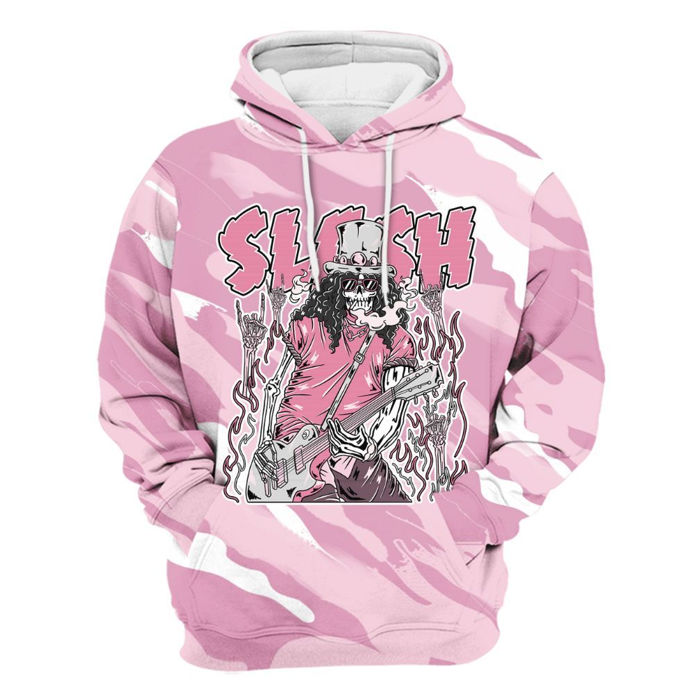 Hoodie To Match Orchid 4s - Slash Skeleton Colored All Over Print
