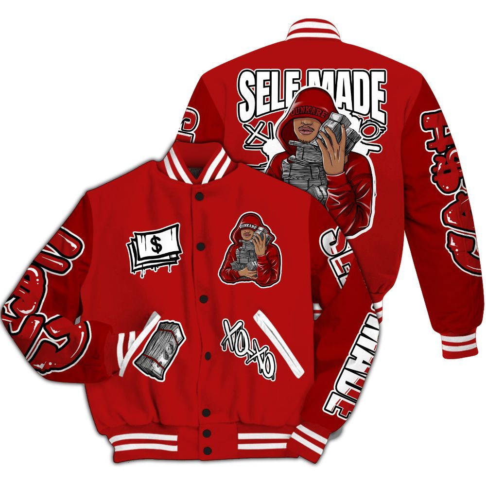 Varsity Jacket To Match Low Terror White University Red 1s - Selfmade All Over Print