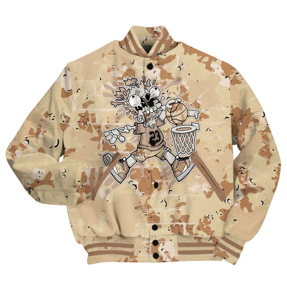 Varsity Jacket To Match Desert Camo 3s Shirt - 85's Dunks Graphic Halloween All Over Print