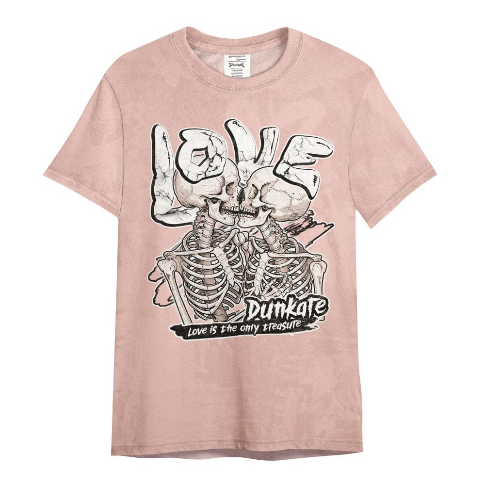 Shirt To Match Dunk Low Pink Velvet - Skull Love All Over Print