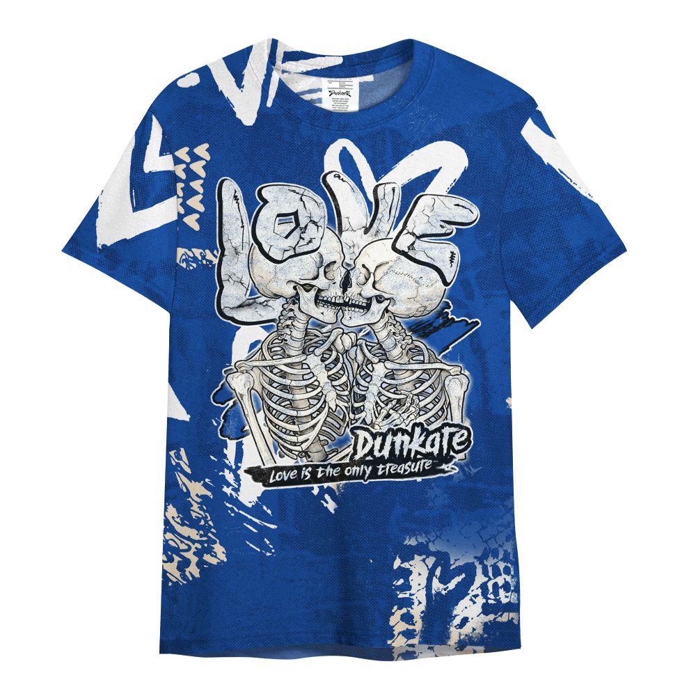 Shirt To Match Low Game Royal 1s - Skull Love All Over Print