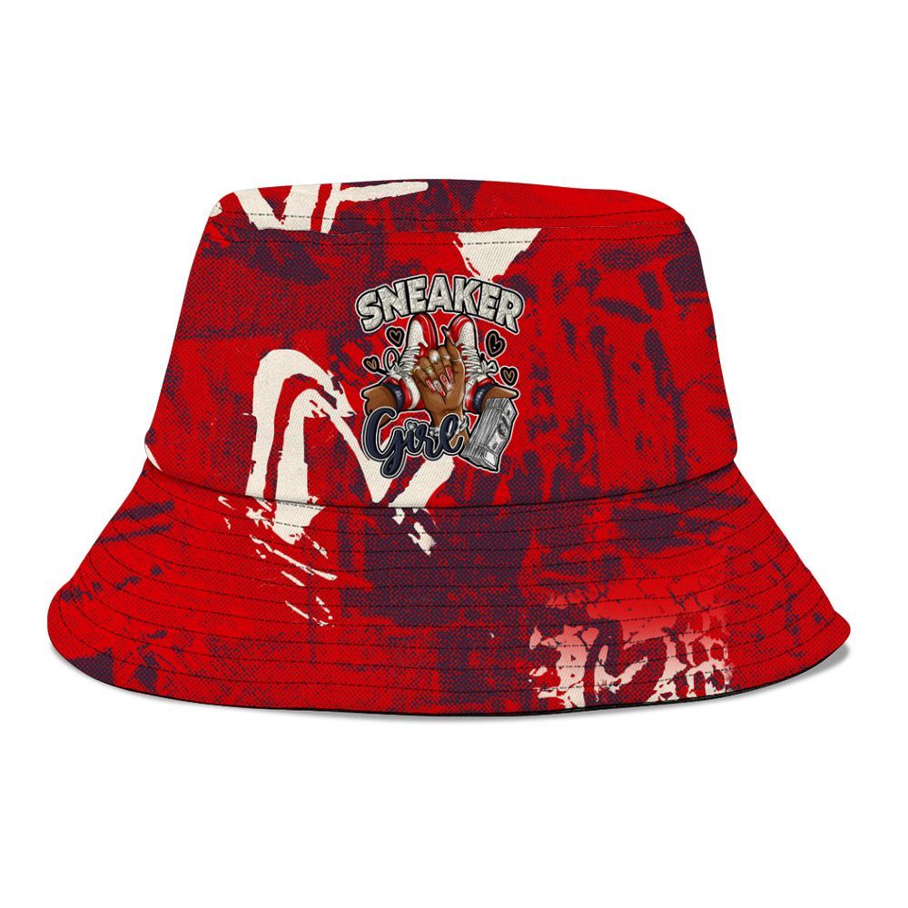 Bucket Hat To Match Low OG Howard University 1s - Sneakerz Girlz Heart Grunge Graphic