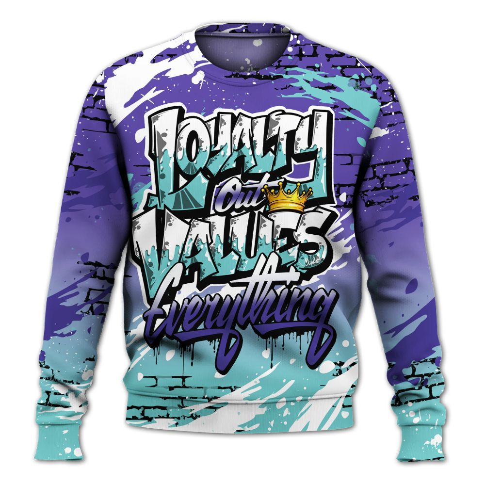 Sweatshirt To Match Low Hornets 1s - Values Of Loyalty Drip All Over Print