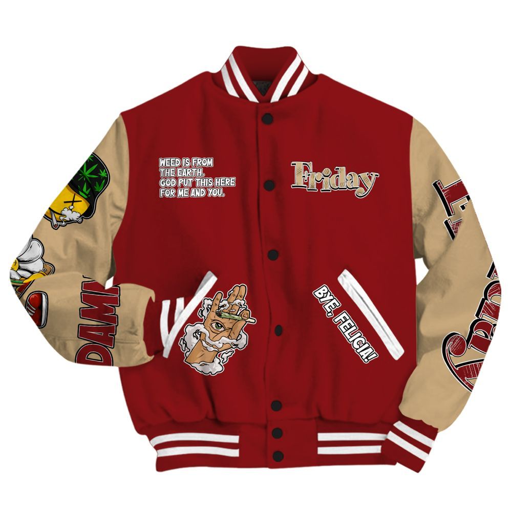 Varsity Jacket To Match Bin 23 3s - Friday Sneaker Stress Style All Over Print