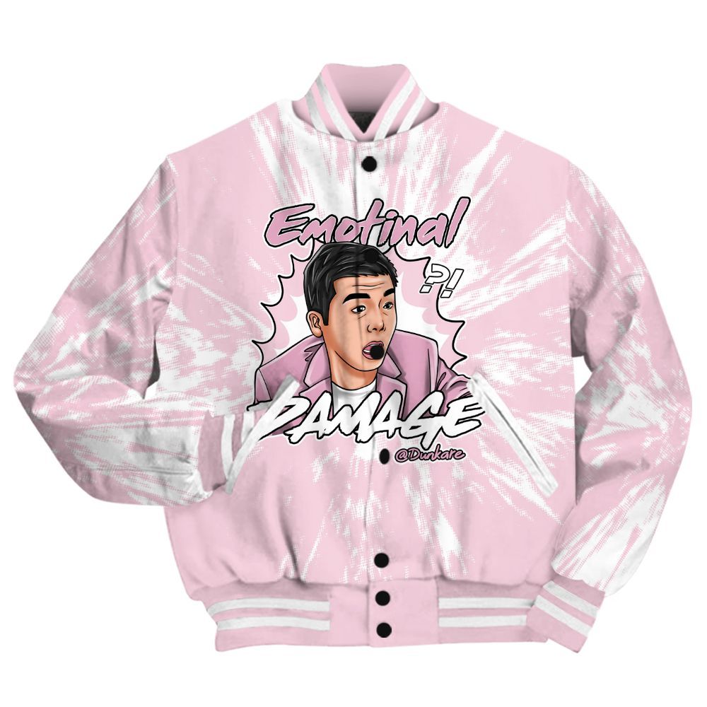 Varsity Jacket To Match Orchid 4s Shirt - Damaged Meme Shirt Unisex Outfit All Over Print