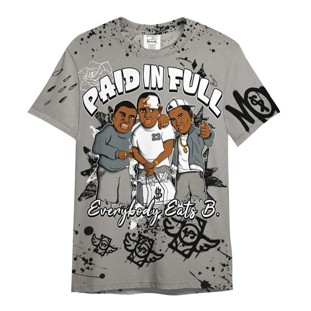 Shirt To Match Cool Grey 9s - Everybody Paid In Full Crayon All Over Print