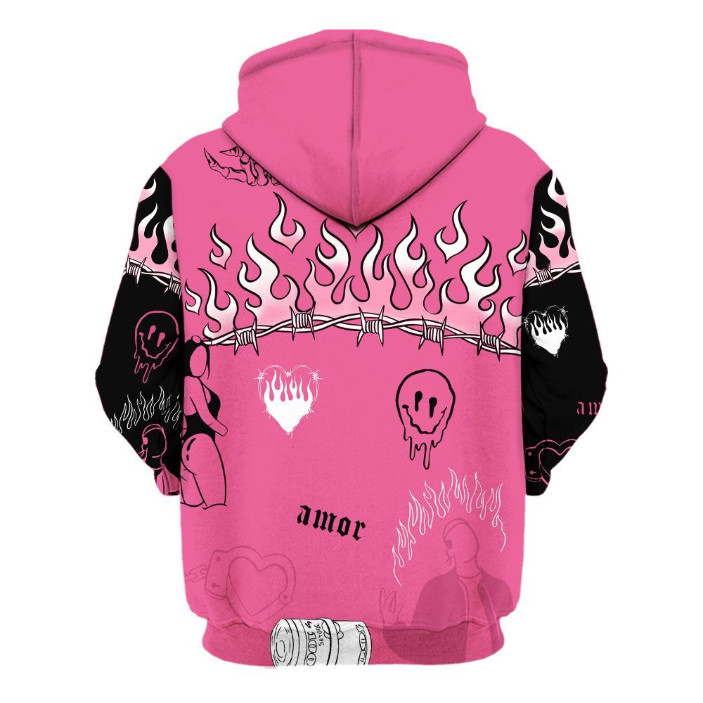 Hoodie To Match Air Max SNDR Hyper Pink - Snake Trust No One All Over Print