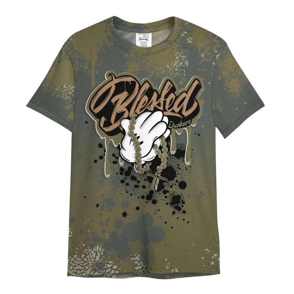 Shirt To Match Retro Family Affair 3s - God Blessed Ink Drip All Over Print