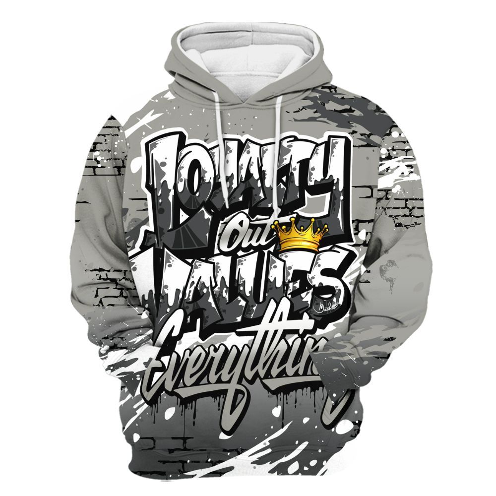Hoodie To Match High Satin Shadow 1s - Values Of Loyalty Drip All Over Print
