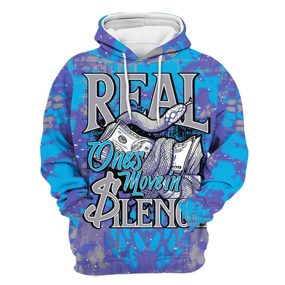 Hoodie To Match Retro Aqua 8s - Snake Move In Silence All Over Print