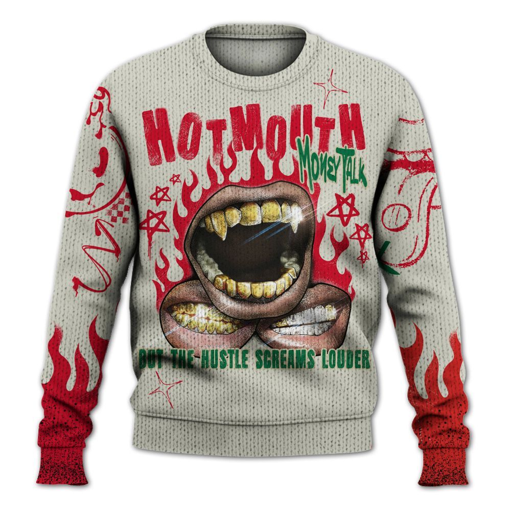 Knitted Sweater To Match El Grito 5s - Mouth Burning Street Style