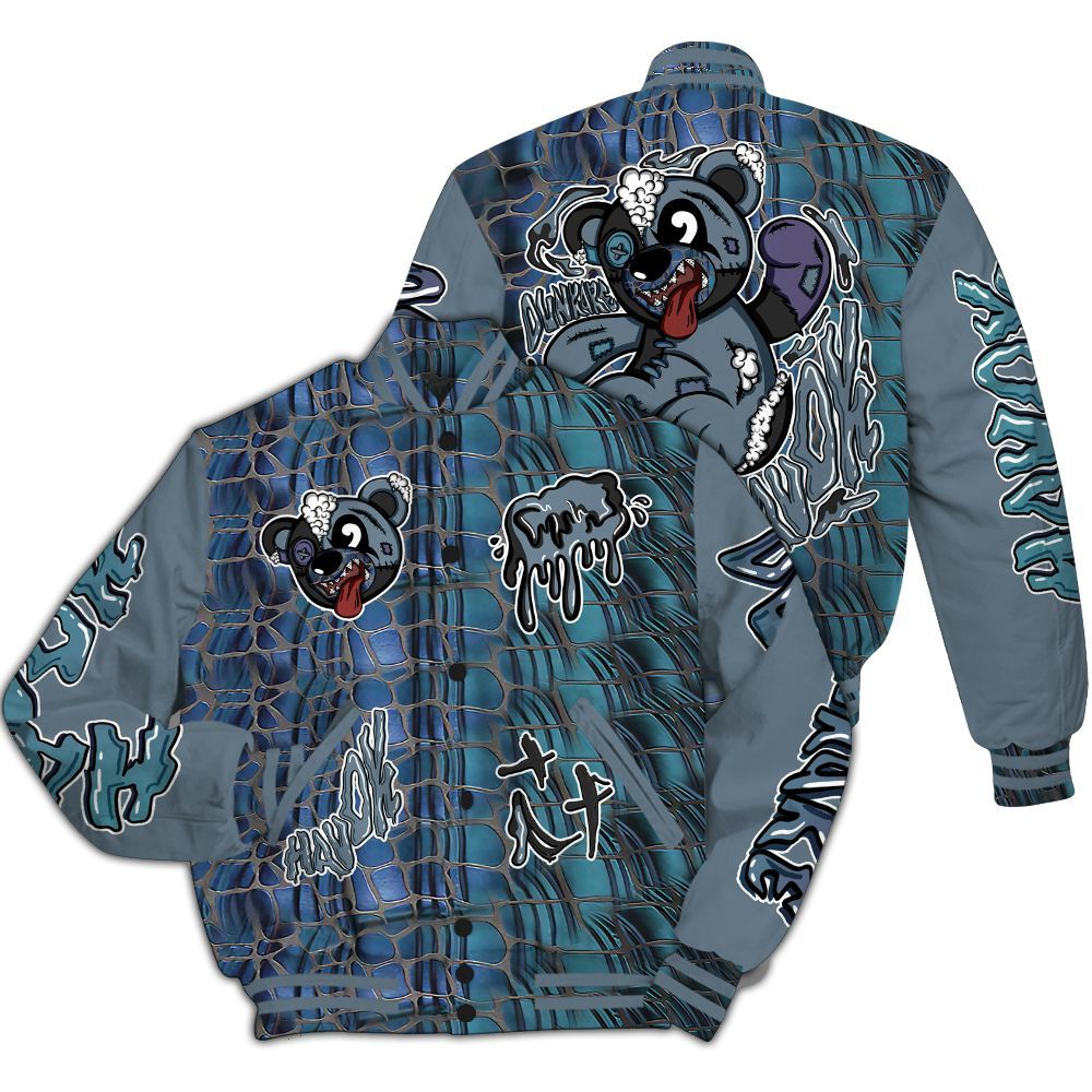Varsity Jacket To Match Air Foamposite Kazuya Mishima - Havok Bear All Over Print