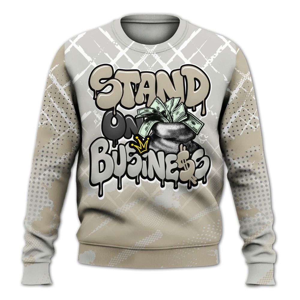 Sweatshirt To Match RM Canyon Rust 4s - Halftone Stand Business Dripping All Over Print