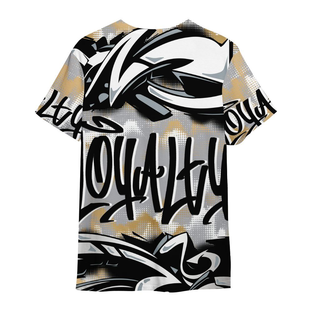 Shirt To Match Retro High OG Cool Grey 1s - Loyalty Out Value Graffiti All Over Print