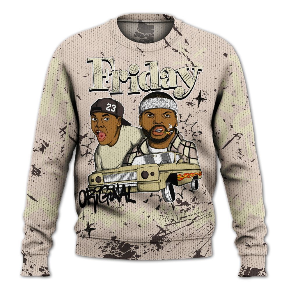 Knitted Sweater To Match A Ma Maniere X Fossil Stone 4s - Friday Sneaker Crayon