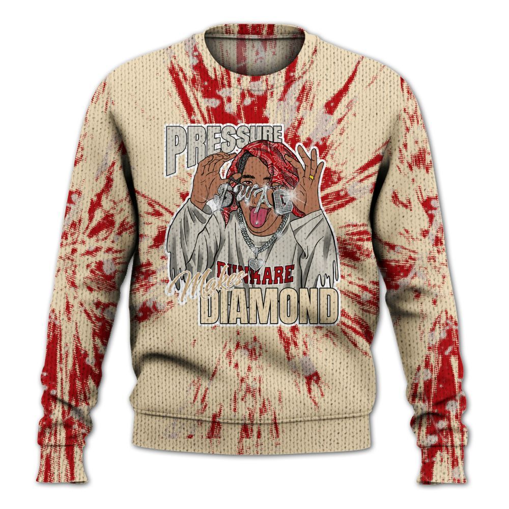 Knitted Sweater To Match Dunk Low Strawberry Waffle - Pressures Makes Knitted Sweater To Match Lux