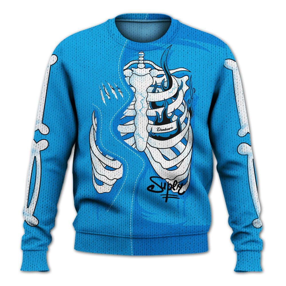 Knitted Sweater To Match Black University Blue 2022 13s - It's The Kick For Me