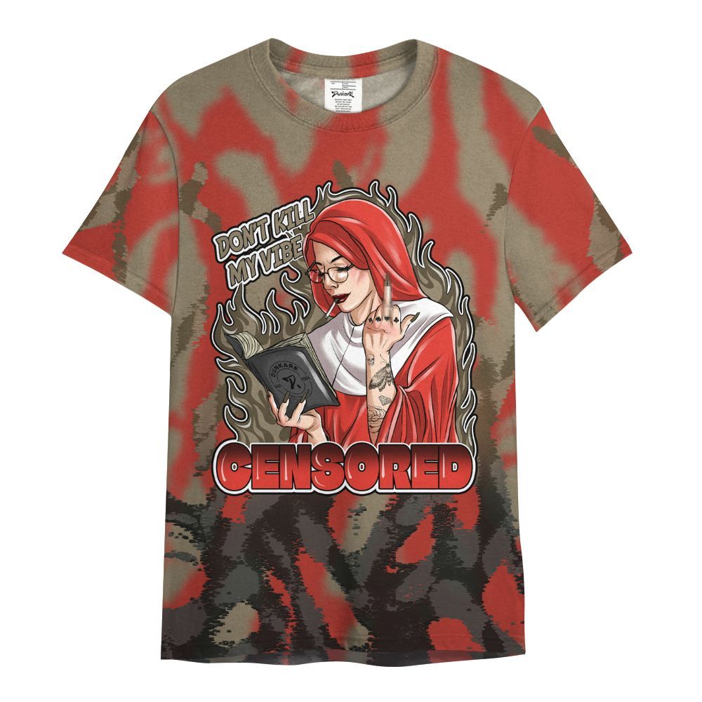 Shirt To Match Olive 9s - Censoredz Burn All Over Print