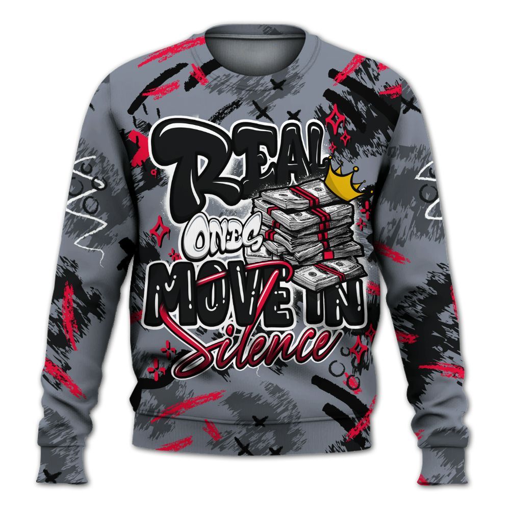 Sweatshirt To Match Mid Black Metallic 1s - Real Ones Move In Streetwear All Over Print