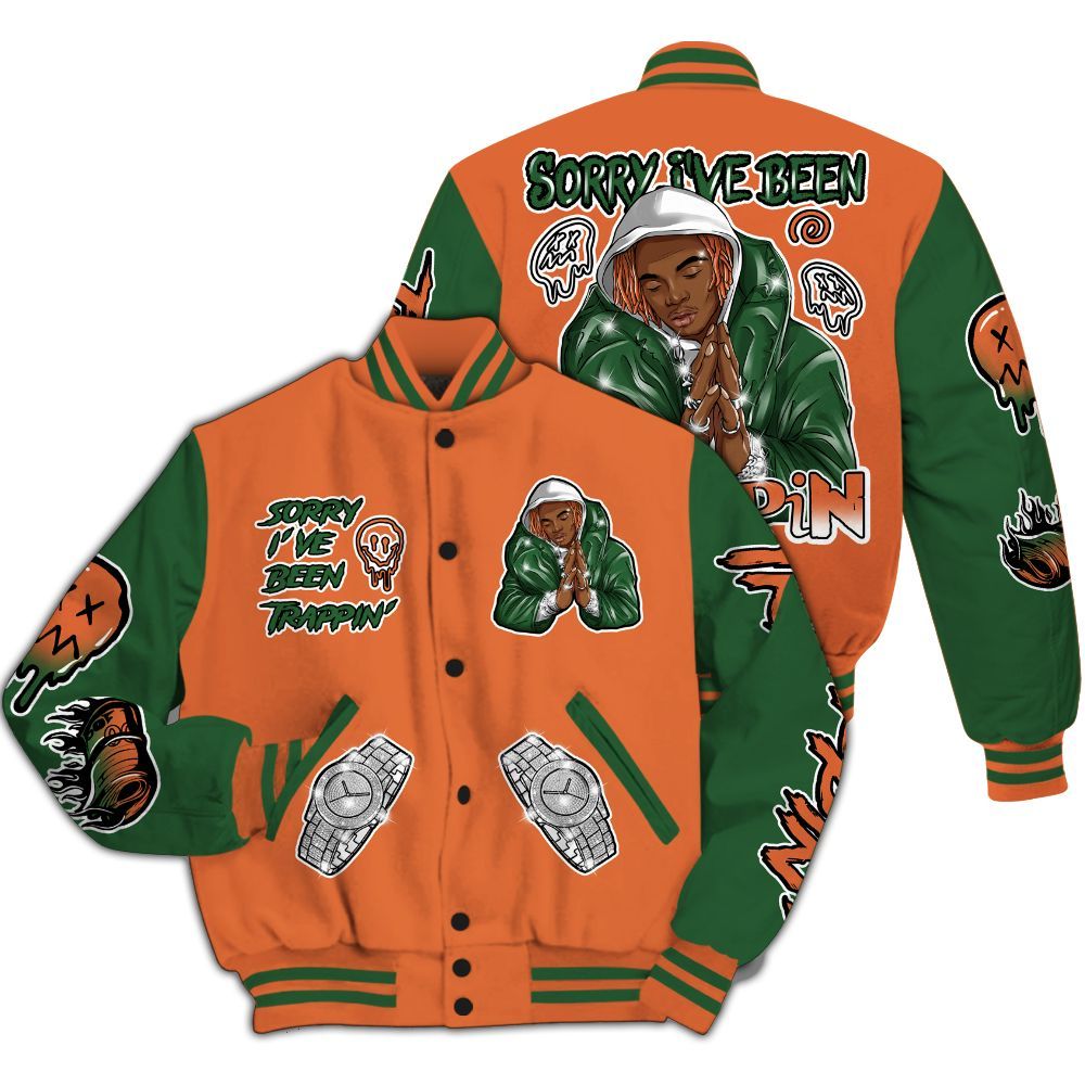 Varsity Jacket To Match Low Miami 5s - Trappin' Unique All Over Print
