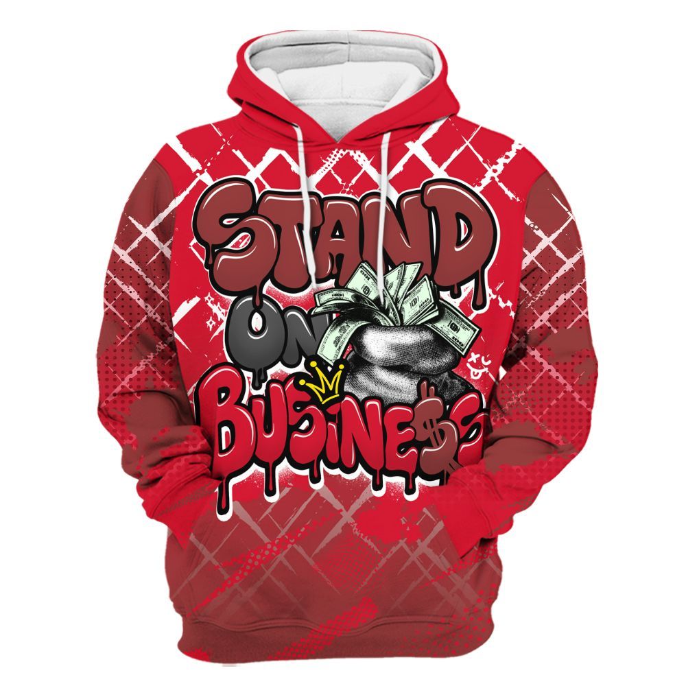 Hoodie To Match Air Max Sunder Gore Tex Fire Red - Halftone Stand Business Dripping All Over Print