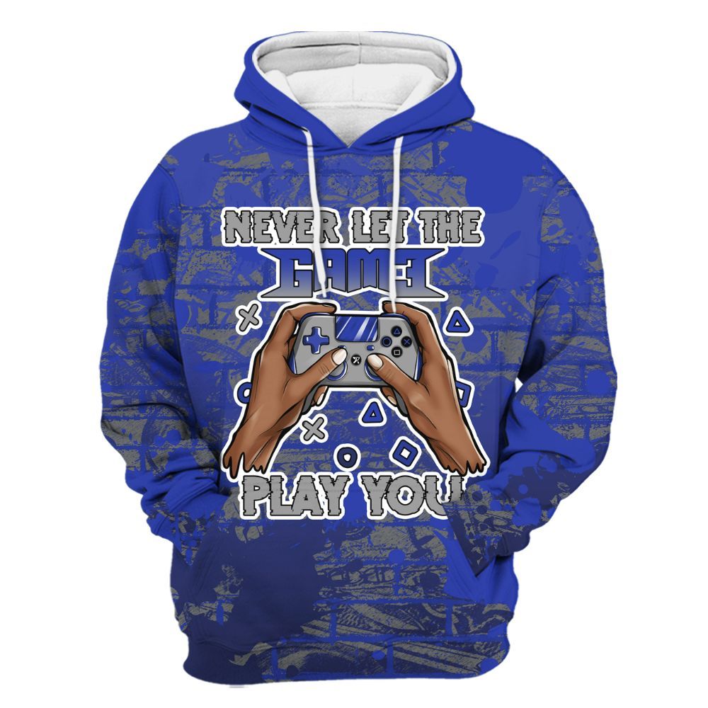 Hoodie To Match Air Max Plus Black Racer Blue - PlayGame Human Brick All Over Print
