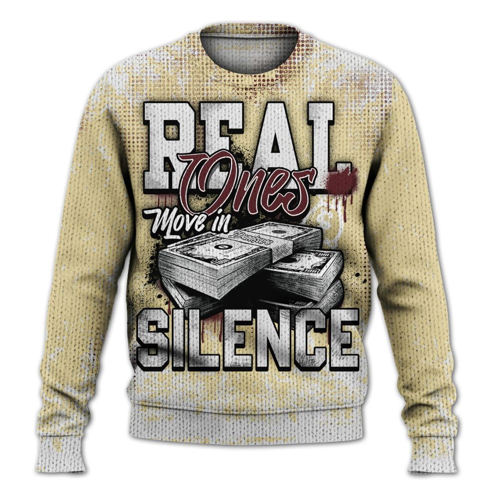 Knitted Sweater To Match Women Phantom 12s - Move In Silence Money Street Retro