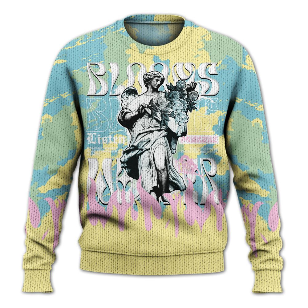 Knitted Sweater To Match SB Dunk Low Visty - Blooms Whisper Retro