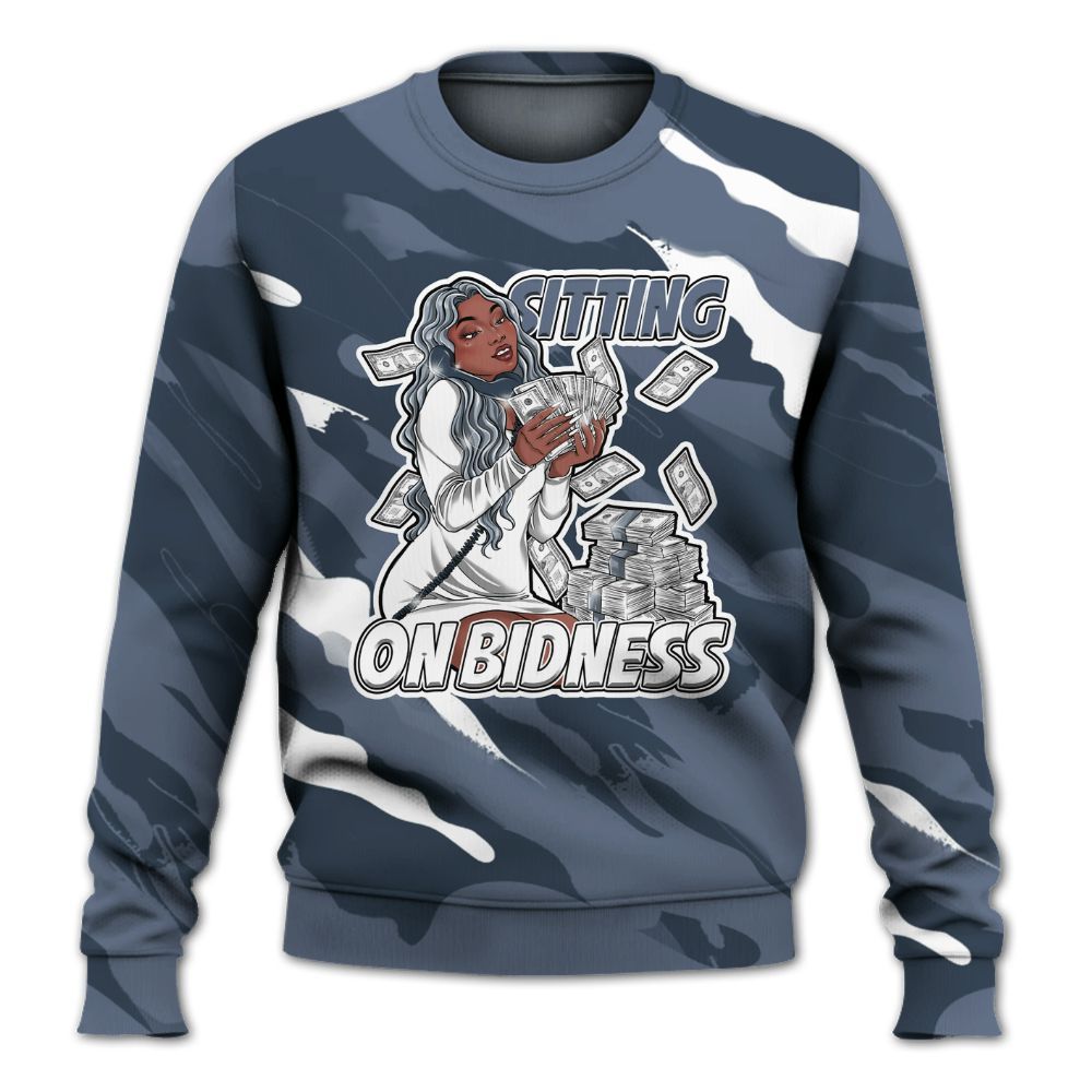 Sweatshirt To Match Low Diffused Blue 11s - Bidness Colored All Over Print