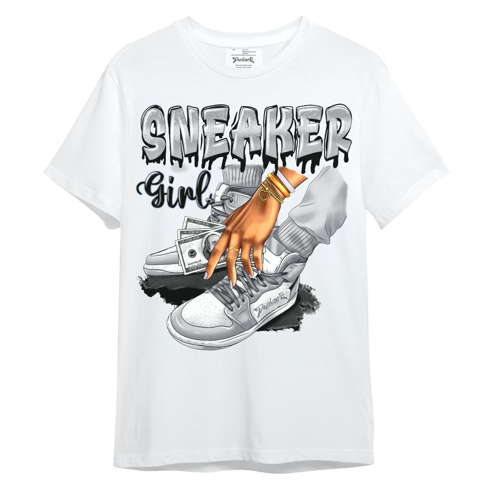 Shirt To Match Low OG Wolf Grey 1s - SNEAKER Girl Money Drip Unisex Shirt