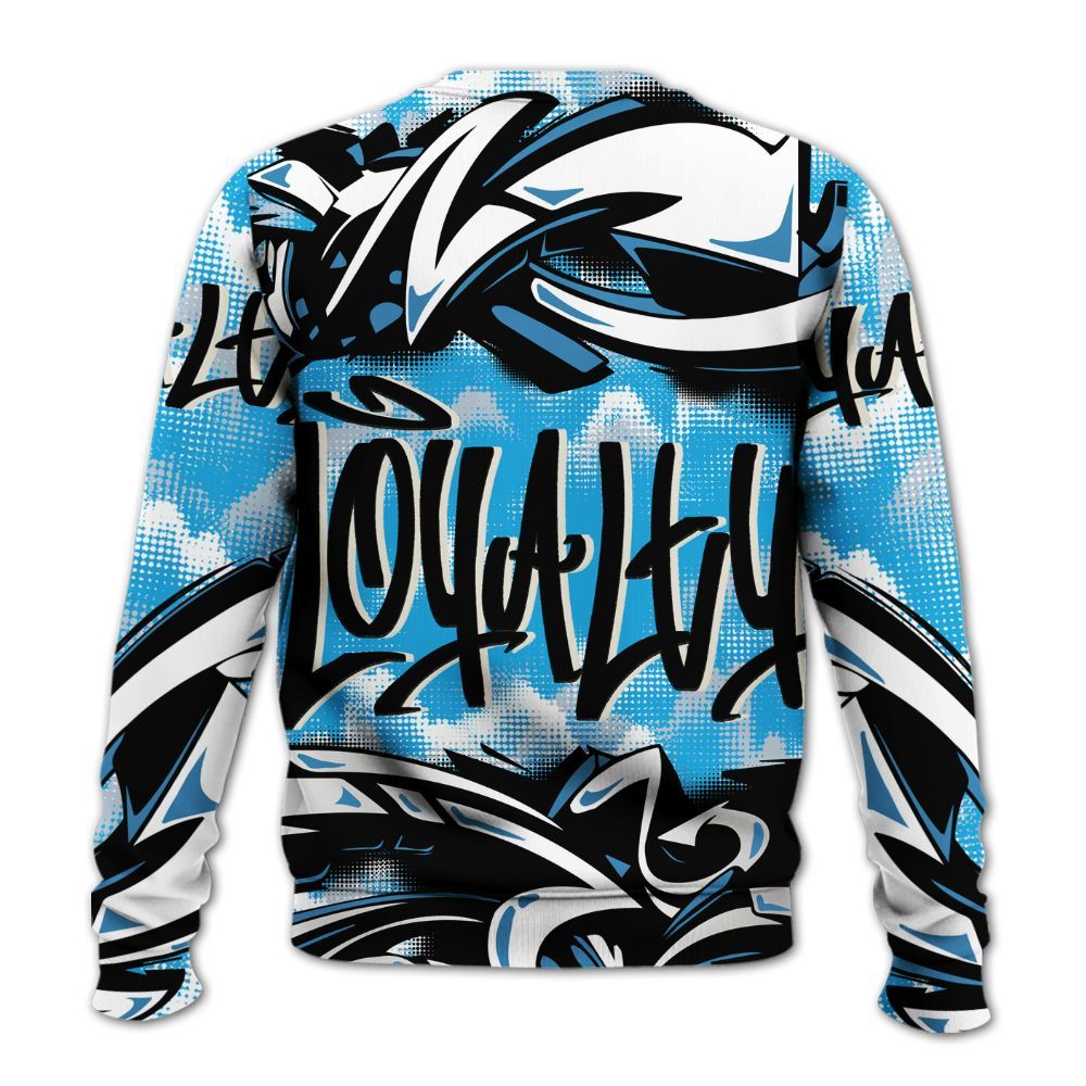 Sweatshirt To Match University Blue Low 2026 11s - Loyalty Out Value Graffiti All Over Print