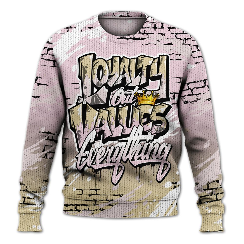 Sweater To Match Denim Iced Carmine 4s - Values Of Loyalty Drip Graphic