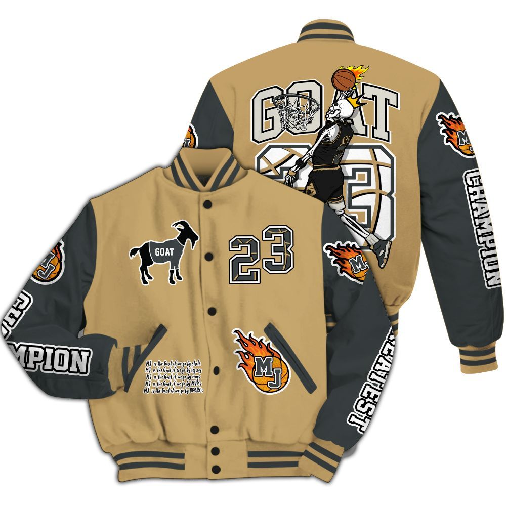 Varsity Jacket To Match Black LD 1000 - 23 G.0.A.T Jump Up Basketball All Over Print
