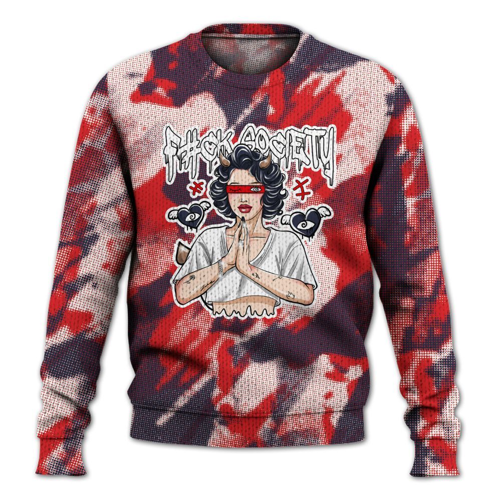 Knitted Sweater To Match Low OG Howard Bison 1s - F#ck Xociety Halftone