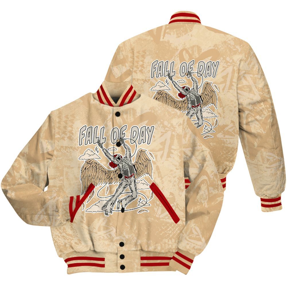 Varsity Jacket To Match Dunk Low Strawberry Waffle Shirt - Fall Of Days Skeleton Heart All Over Print