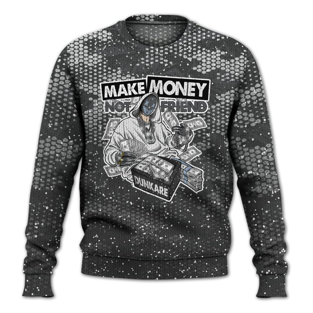 Knitted Sweater To Match Reverse Black White 6s - Make Moneys Unique