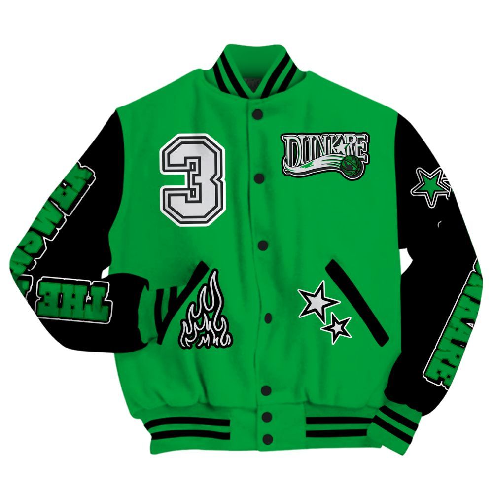 Varsity Jacket To Match Low Lucky Green 1s - Allen Answer Skeleton All Over Print