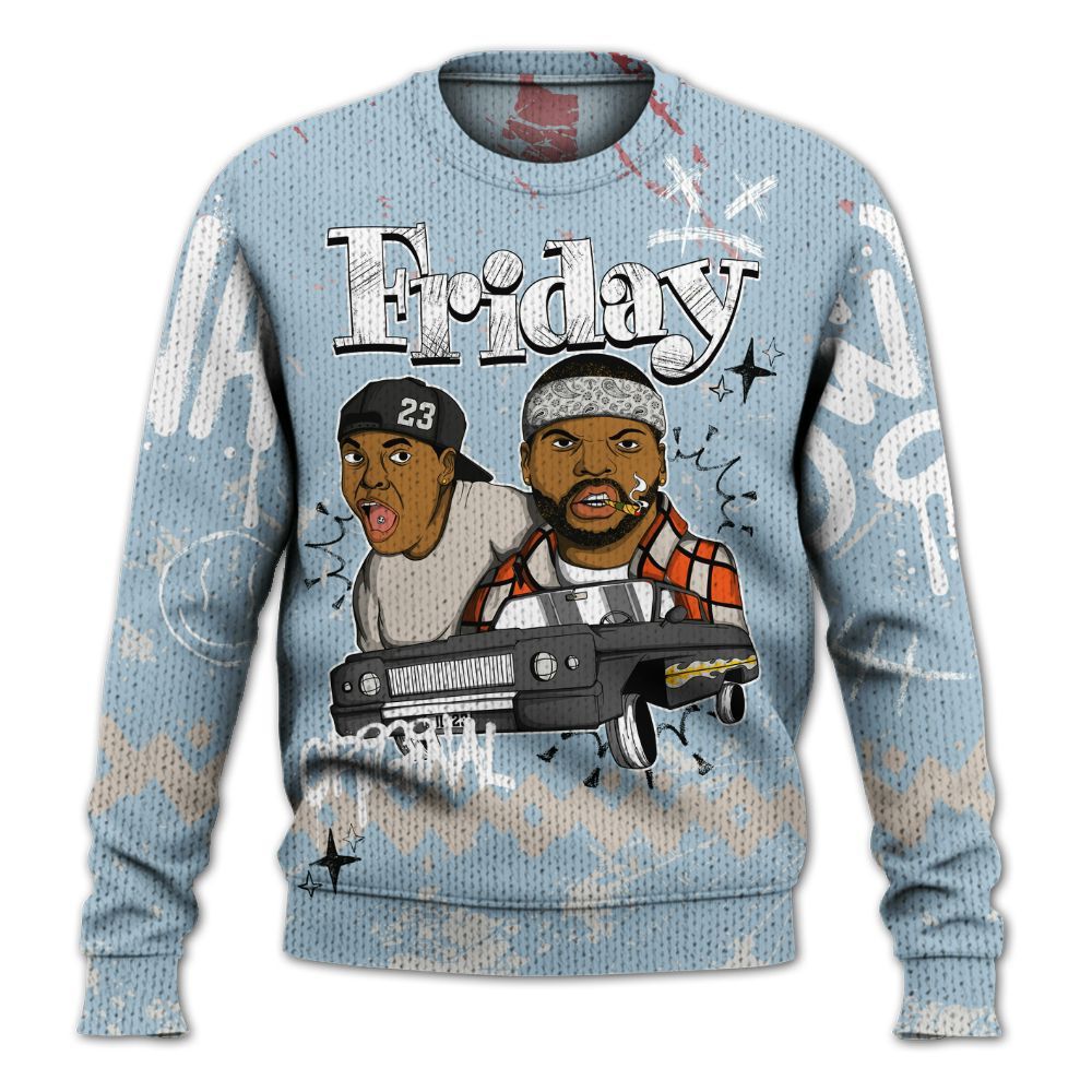 Sweater To Match High OG Alaska 1s - Friday Sneaker Crayon Graphic