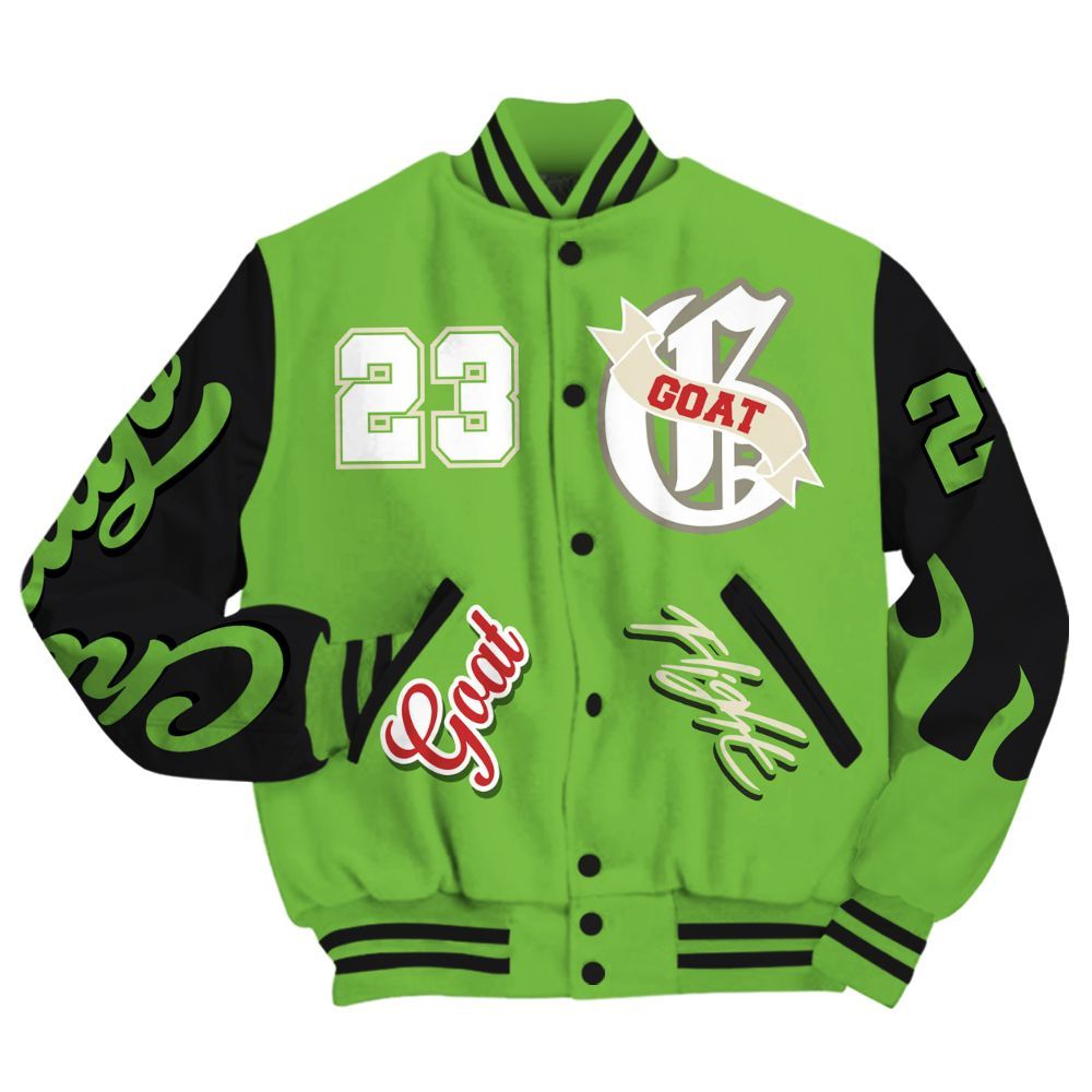 Varsity Jacket To Match Air Max Waffle SP Action Green - The G.O.A.T Flight Streetwear All Over Print
